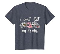 I Don't Eat My Homies - Vegan - Vegetarian - Organic Diet Camiseta, Niños, Azul Jaspeado, 4 años