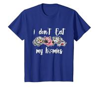 I Don't Eat My Homies - Vegan - Vegetarian - Organic Diet Camiseta, Niños, Azul Real, 4 años