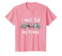 I Don't Eat My Homies - Vegan - Vegetarian - Organic Diet Camiseta, Niños, Rosado, 10 años