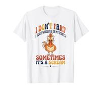 I Don't Fart I Just Whisper in My Pants Funny Chicken Camiseta