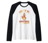 I Don't Fart I Just Whisper in My Pants Funny Chicken Camiseta Manga Raglan