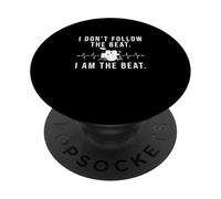 I Don't Follow The Beat I Am The Beat A Drum Player Baterista PopSockets PopGrip Adhesivo
