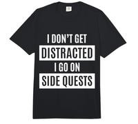 I Don't Get Distracted I Go On Side Quests Funny TDAH Month Comfort Colors Adult Heavyweight T-Shirt