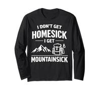 I Don't Get Homesick I Get Mountainsick Divertido Juego de Palabras de Senderismo Manga Larga