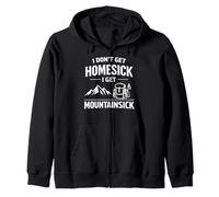 I Don't Get Homesick I Get Mountainsick Divertido Juego de Palabras de Senderismo Sudadera con Capucha