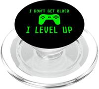 I Don't Get Older I Level Up Funny Gamer Birthday Juego de Palabras PopSockets PopGrip para MagSafe
