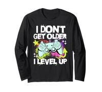 I Dont Get Older I Level Up Gamer Cumpleaños Manga Larga
