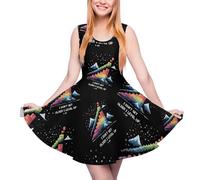I Don't Get Older I Level Up - Vestido de playa de verano, bohemio, midi con tirantes delgados, sin mangas, Estilo:, L