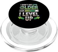 I Dont Get Older I Level Up Video Game Gaming Gamer Cumpleaños PopSockets PopGrip para MagSafe