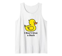I Don't Give a Duck, Cool Yellow Duck Illustration Graphic Camiseta sin Mangas