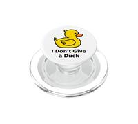 I Don't Give a Duck, Cool Yellow Duck Illustration Graphic PopSockets PopGrip para MagSafe