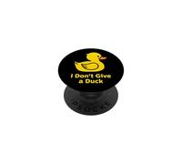 I Don't Give a Duck, Cool Yellow Duck Ilustración Gráfico PopSockets PopGrip Adhesivo