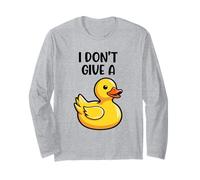 I Don't Give a Duck Funny Silly Sarcastic Viral Duck Meme Manga Larga