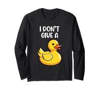 I Don't Give a Duck Funny Silly Sarcastic Viral Duck Meme Manga Larga
