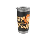 I Don't Give A Fluff Funny Pomerania Dog Vaso térmico de acero inoxidable de doble pared
