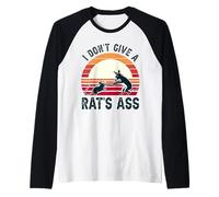 I Don't Give a Rat's Ass Funny Adult Joke Hombres Mujeres Camiseta Manga Raglan