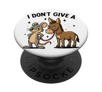 I Don't Give a Rats Ass Mouse Burro Divertido Sarcástico PopSockets PopGrip Adhesivo