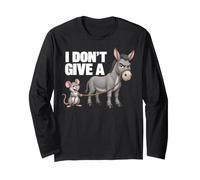 I Don't Give a Rats Ass Mouse Donkey Funny Sarcastic Animal Manga Larga