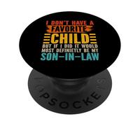 I Don't Have A Favorite Child Yon-In-Law Suegra Retro PopSockets PopGrip Adhesivo