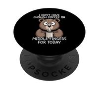 I Don't Have Enough Coffee Or Middle Fingers For Today PopSockets PopGrip Adhesivo