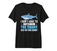 I Don't Have To Outswim The Shark Scuba Dive Diver Diving Camiseta Premium