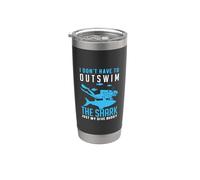 I Don't Have To Outswim The Shark Scuba Dive Diver Diving Vaso térmico de acero inoxidable de doble pared