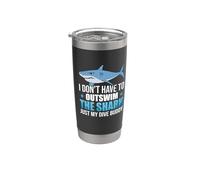 I Don't Have To Outswim The Shark Scuba Dive Diver Diving Vaso térmico de acero inoxidable de doble pared