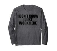 I Don't Know I Just Work Here Work Sarcasmo Funny Work Manga Larga