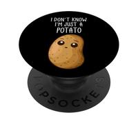 I Don't Know I'm Just A Potato Funny Kawaii Potato Saying PopSockets PopGrip Adhesivo