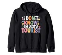 I Don't Know I'm Just A Tourist Viajero perdido Explorar ||- Sudadera con Capucha