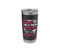 I Don't Like A Sailor I Curse Like A Nurse Funny Nursing Vaso térmico de acero inoxidable de doble pared