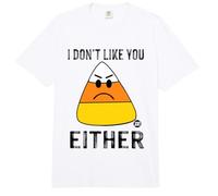 I Don't Like You Either Funny Candy Corn Comfort Colors Adult Heavyweight T-Shirt