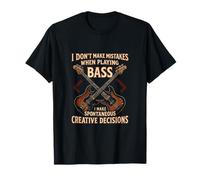 I Don't Make Mistakes Divertido Bajo Guitarrista Músico Camiseta