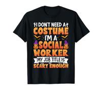 I Don't Need a Costume I'm a Social Worker Retro Halloween Camiseta