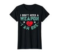 I Don't Need A Weapon I Am One Camiseta gráfica económica, Mujer, Negro, XL