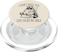I Don't Need Life Raccoon Funny Dicho Sarcástico Hombres Mujeres PopSockets PopGrip para MagSafe