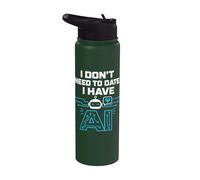 I Don't Need To Date, I Have AI. Funny AI Humor Stainless Steel Insulated Water Bottle