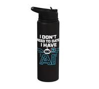 I Don't Need To Date, I Have AI. Funny AI Humor Stainless Steel Insulated Water Bottle