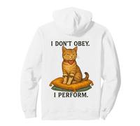 I Don't Obey Perform Sarcastic Regal Cat Vintage Graphic Sudadera con Capucha