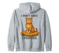 I Don't Obey Perform Sarcastic Regal Cat Vintage Graphic Sudadera con Capucha