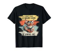 I Don't Own A Maine Coon It's Own Me Funny Cat Lovers Retro Camiseta