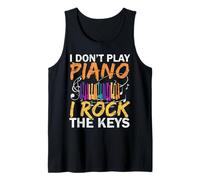 I Don't Play Piano I Rock The Keys Músico Pianista Camiseta sin Mangas