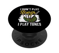 I Don't Play Songs I Play Tunes Instrumento Músico Gaita PopSockets PopGrip Adhesivo