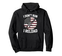 I Don't Run I Reload AR 15 Rifle Bandera USA Patriota Sudadera con Capucha