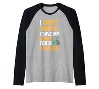 I Don't Smoke I Save My Money For Snacks No Fumador Camiseta Manga Raglan
