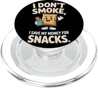 I Don't Smoke I Save My Money For Snacks No Fumador PopSockets PopGrip para MagSafe