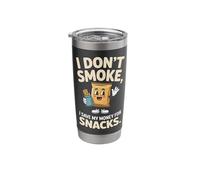 I Don't Smoke I Save My Money For Snacks No Fumador Vaso térmico de acero inoxidable de doble pared