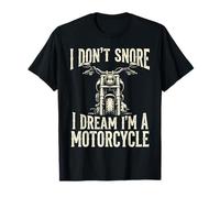 I Don't Snore I Dream Vintage Fathers Day Men's Motorcycle Camiseta