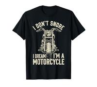 I Don't Snore I Dream Vintage Fathers Day Men's Motorcycle Camiseta