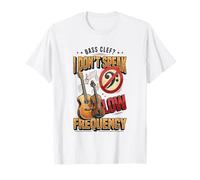 I Don't Speak Baja Frecuencia Divertido Bajo Clave Música Juego de Palabras Agudos Camiseta